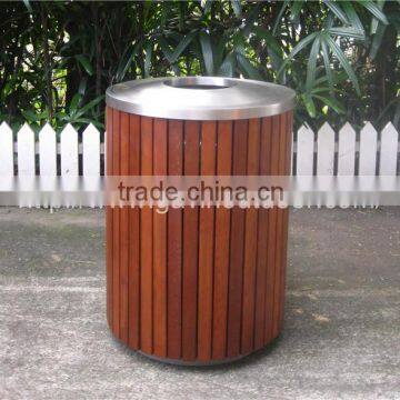 316 stainless steel and merbau outdoor wooden rubbish bin                        
                                                Quality Choice