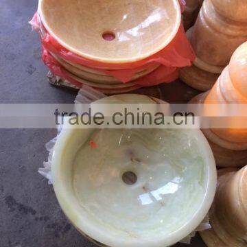 China White Marble Bathroom Above Counter Washing Basin