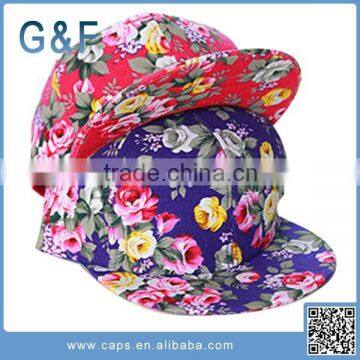 New Design Flower Snapback Cap And Hat In Bulk