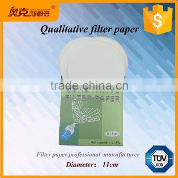 Multifunctional lab - supply oil qualitative filter papers 11cm