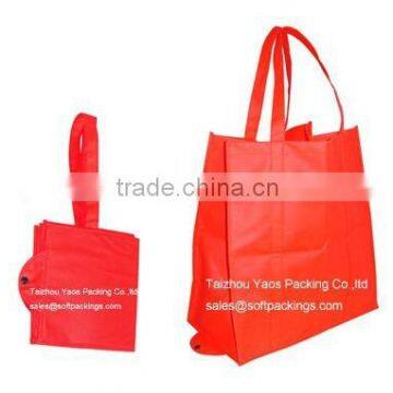 custom folding shopping tote bag, wholesale reusable shopping bag, grocery shopping bag, non woven lamination bag