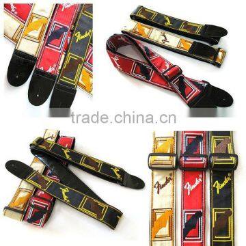 High quality security leather head guitar strap GP-07