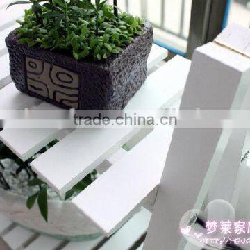 White Folding MDF the Two Tier Flower and Plant Display Shelf photo-4
