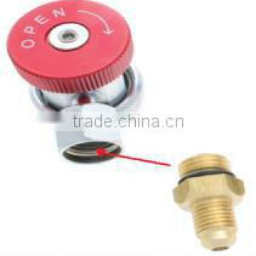 VA-QC-2H R-134a LOW 1/2 ACME (14mm) with FLARE MALE CONNECTOR TO 1/4"hdmi male connector