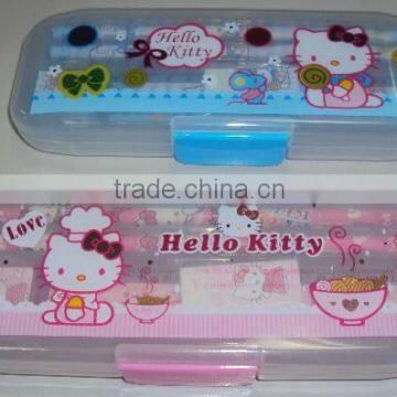 Promotional school pencil case/pvc pencil box/cool pencil box KT01