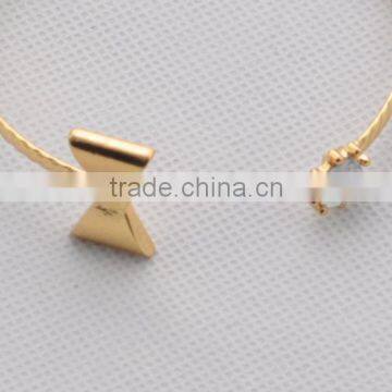 High Quality Environmental Copper Cuff Bangle Gold Plated Bowknot&Flower Women Bracelet photo-5