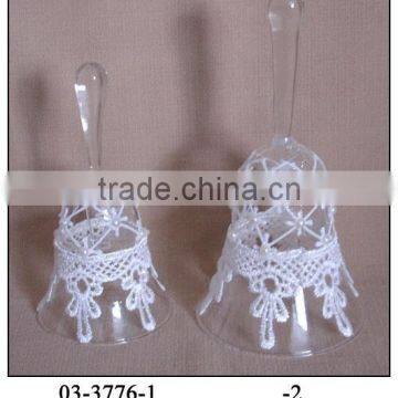 Decorative Clear Hanging Glass Bell with Patterns