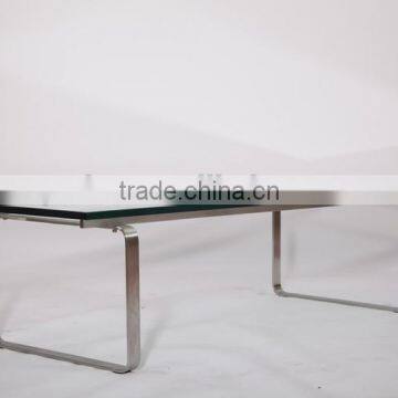 Easy design cheap glass top modern coffee table sale
