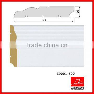 white decorative plastic skirting board