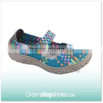 Resort Cross Strap Elastic Woven Casual Shoes