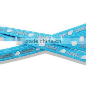Screen-printing logo tube shoelaces
