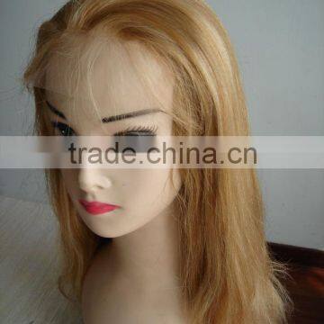 blonde human hair wig with full lace cap, wholesale price