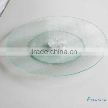 rotating tempered glass lazy susan cake plate