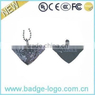 Die Casting Triangle Nameplate with Ball Chain