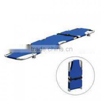 Folding emergency stretcher