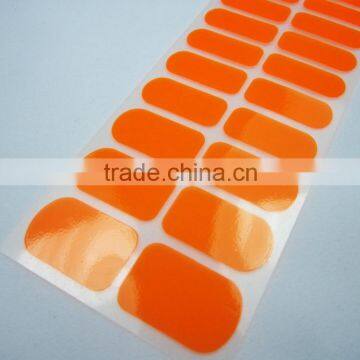 Custom neon orange nail wrap waterproof florescent gel nail sticker 14 day nail decal nail art manufacturer