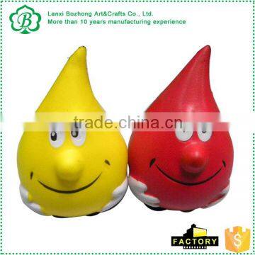 Latest Hot Selling pu foam stress water drop PU stress toys