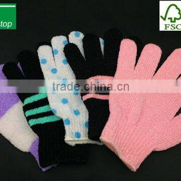 Exfoliating Bath Gloves Back Body Scrubber Nylon Gloves