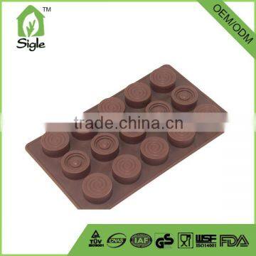 2016 New Design 15- Cavity Silicone Round Ice Cube Tray Chocolate Mold Cookie Mold Jello Mold photo-2