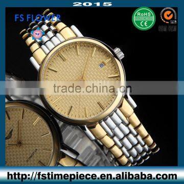 FS FLOWER - Grade Mens Watch Japan Movt Quartz Stainless Steel Case Back 5 Water Resistant