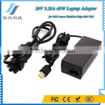 Black E431 E531 for Lenovo 20V 3.25A 65W AC Adapter Charger Power Supply