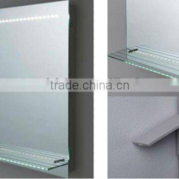 Wall hanging led bath mirror with shelf