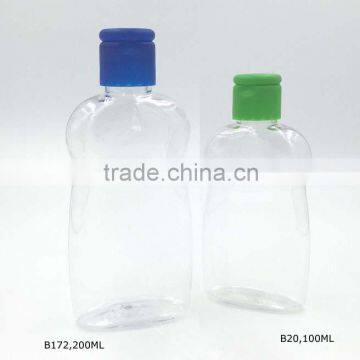 100ml transparent custom shampoo bottle