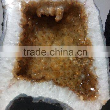 12.28kg Elegant Rare Citrine geodes for home decoration