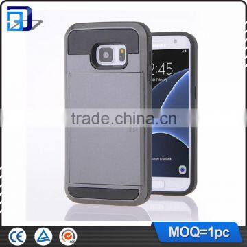 TPU PC Card Slide Holder Phone Case for Samsung Galaxy S7 Case photo-4