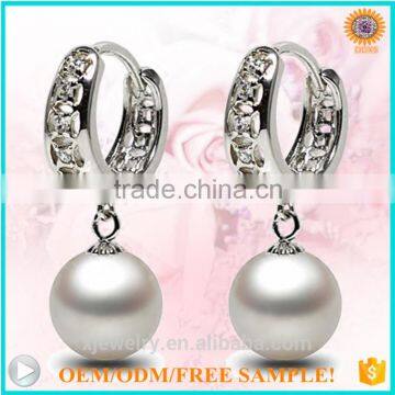 custom loose Top quality shell pearl silver earrings 925