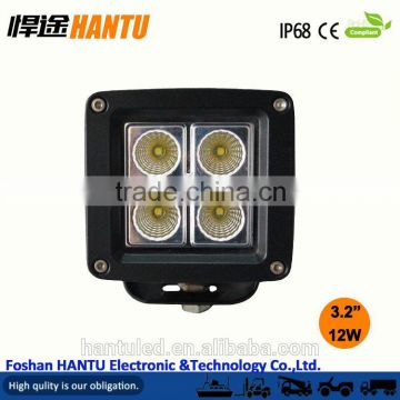 high beam spot beam led work light 12W square side mount led work light led garden lights