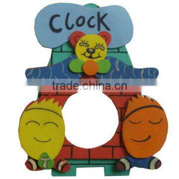 2013 clock shaped eva photo frame for kids