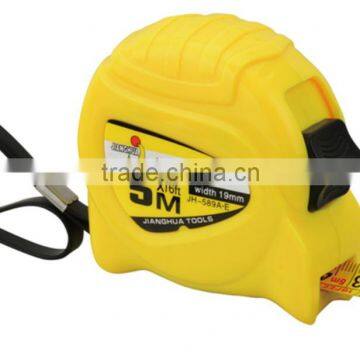 New Abs JH-89 Twice Rubber Injection Steel Measure Tape With Chrome Plated Case/5m Measuring Tapes photo-2