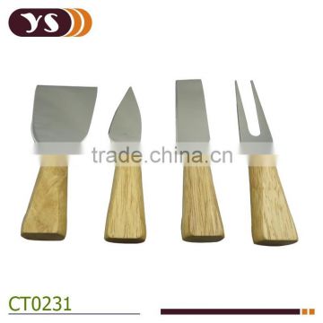 4 pcs mini cheese knife set with wood handle for hotel