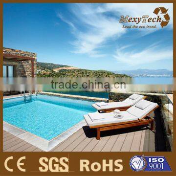 outdoor swimming pool synthetic wood decking