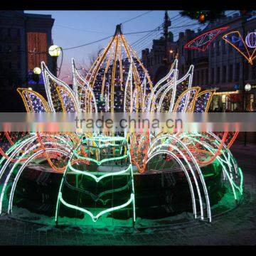 2016 Commercial pubilc 3D fountains decoration LED motif light