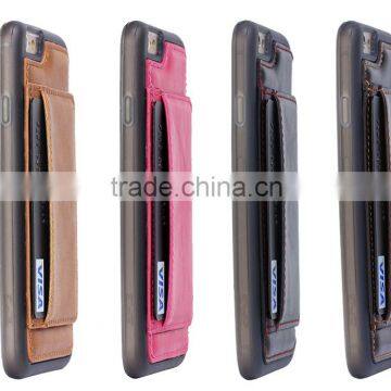 Leather Stand Back Case With Card Holder for Mobile Phone 6 photo-2