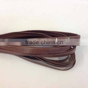 Flat Nappa Leather cords - Real Nappa Leather Flat-10MM-snake style-Brown