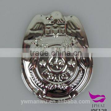 Iron police badge silvery metal service badge sexy uniform accessories