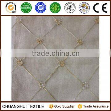 New Product 280cm Width Embroidered Sheer Voile Curtain Fabric