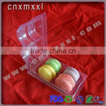 4 pcs macaron plastic macarons clamshell packaging display wholeselling blister plastic tray