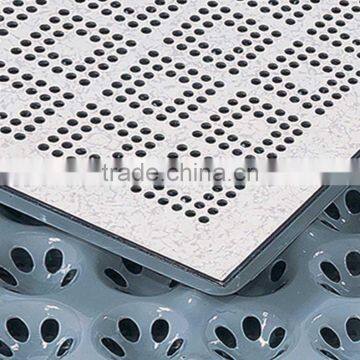Steel perforated raised floor