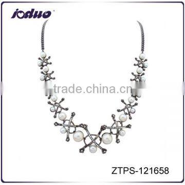 Wholesale Fashion Cross Pearl Alloy Necklace