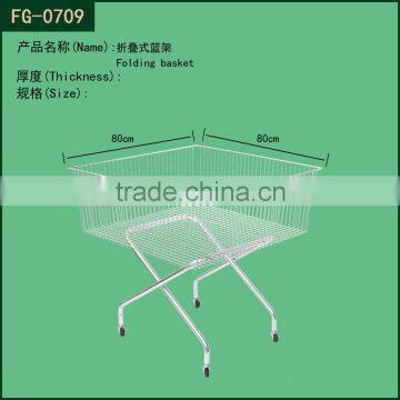 Supermarket Folding Metal Wire Basket
