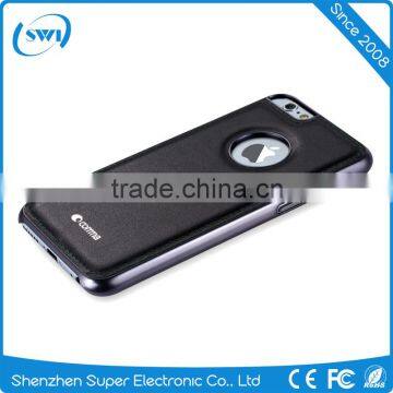 100% Genuine Leather Slim Electroplating PC Back Shell Cover Case Skin For IPhone 6 6S Plus photo-4