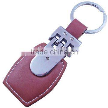 New design make leather keychain ,custom and embossed leather keychain made in china