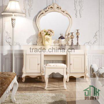 French Style HA-913# Bedroom Furniture Wall Mounted Dressing Table White Dressing Table Designs For Bedroom