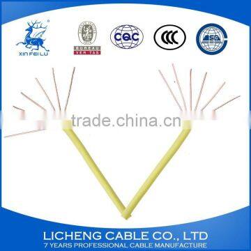 High Quality Yellow House Wiring Copper Core PVC Insulated Flexible Wire and Cable -BVR(6mm2) photo-3
