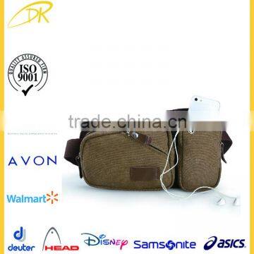 Quanzhou audit factory canvas waist bag, waist belt bag, men waist bag