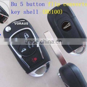 High quality Bu 5 button flip converted key shell (HU100)